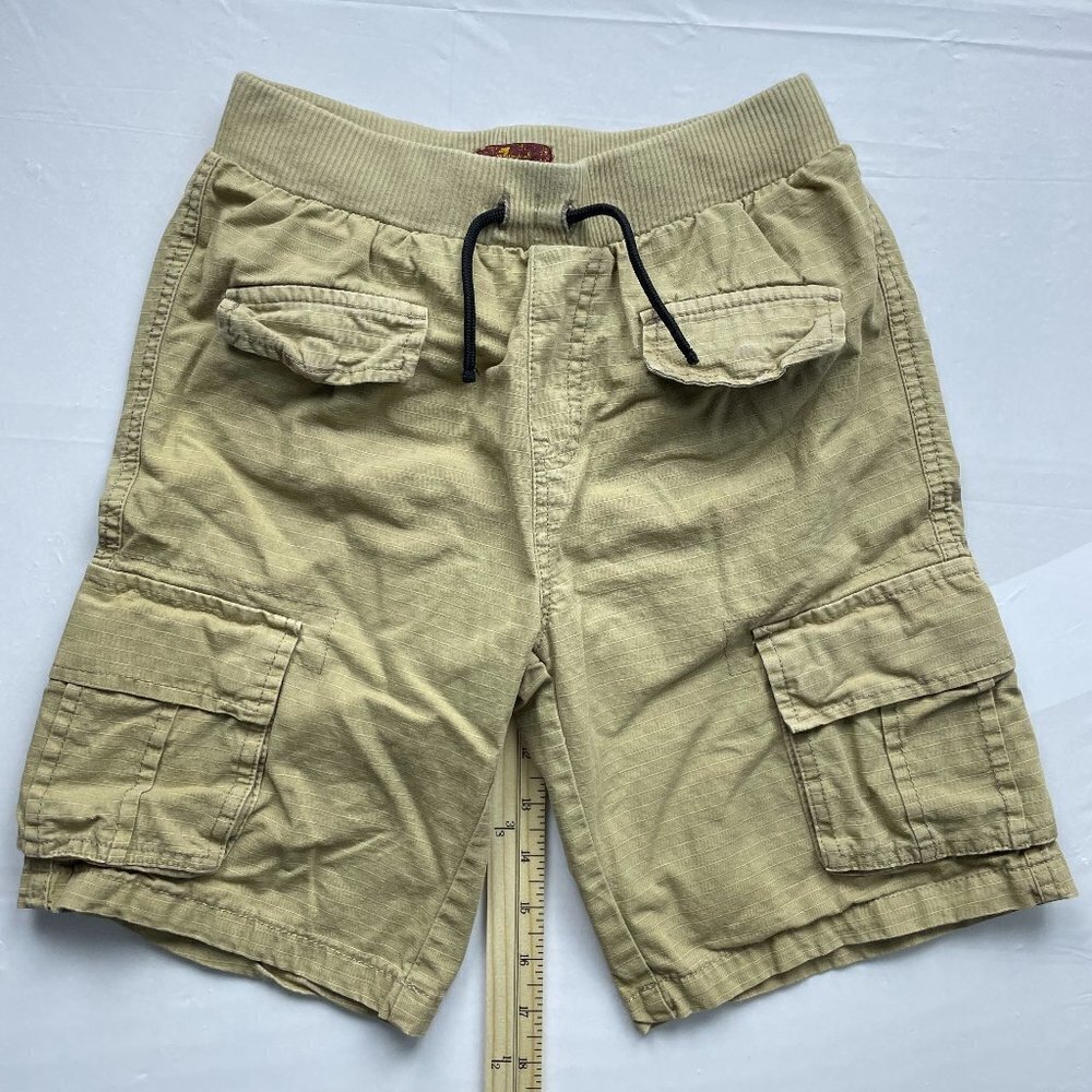 7 for all Mankind Boys Khaki Cargo Shorts Size Medium